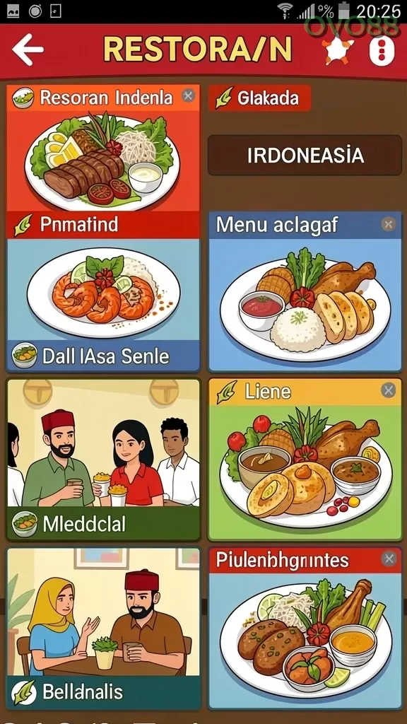 Cuplikan layar BINGO188 — menu navigasi
